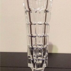 Silver Geometric Accent Vase